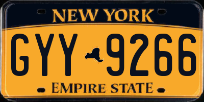 NY license plate GYY9266