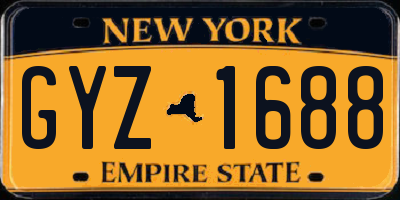 NY license plate GYZ1688