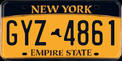 NY license plate GYZ4861