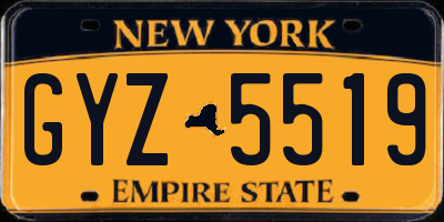 NY license plate GYZ5519