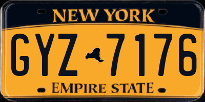 NY license plate GYZ7176