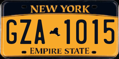 NY license plate GZA1015