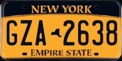 NY license plate GZA2638