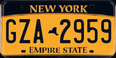 NY license plate GZA2959