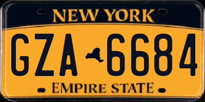 NY license plate GZA6684