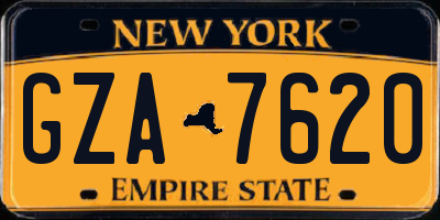 NY license plate GZA7620