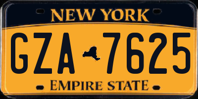 NY license plate GZA7625