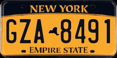 NY license plate GZA8491