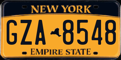 NY license plate GZA8548