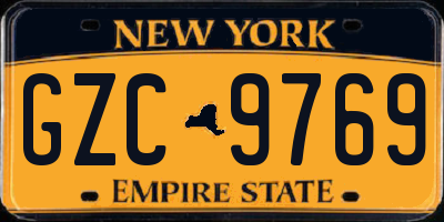 NY license plate GZC9769