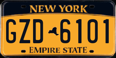 NY license plate GZD6101