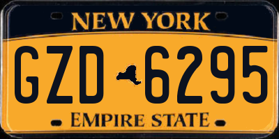 NY license plate GZD6295