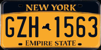 NY license plate GZH1563