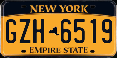 NY license plate GZH6519