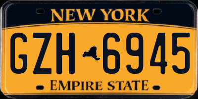 NY license plate GZH6945