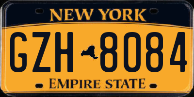 NY license plate GZH8084