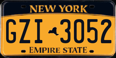 NY license plate GZI3052