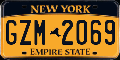 NY license plate GZM2069