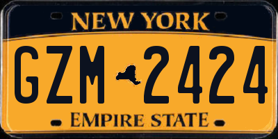 NY license plate GZM2424