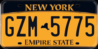 NY license plate GZM5775
