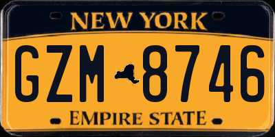 NY license plate GZM8746
