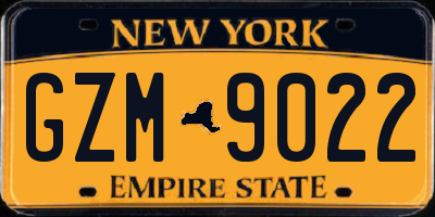 NY license plate GZM9022