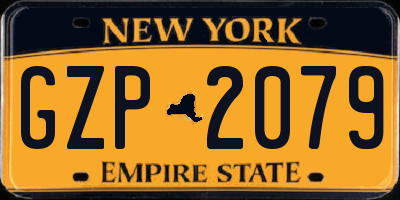 NY license plate GZP2079