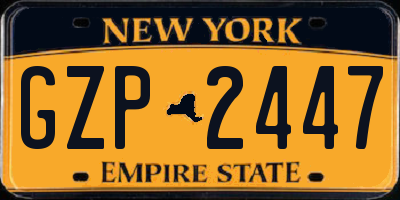 NY license plate GZP2447