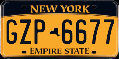 NY license plate GZP6677