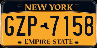 NY license plate GZP7158