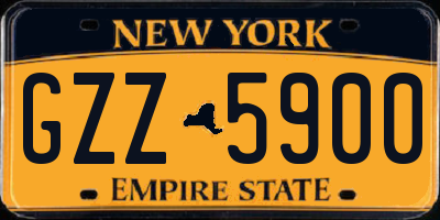 NY license plate GZZ5900