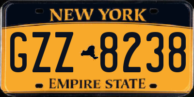 NY license plate GZZ8238