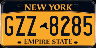 NY license plate GZZ8285
