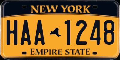 NY license plate HAA1248