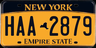 NY license plate HAA2879