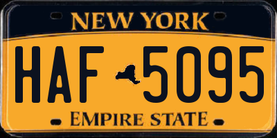 NY license plate HAF5095