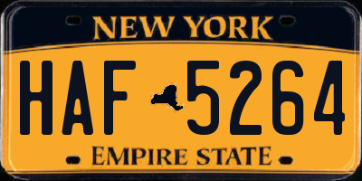 NY license plate HAF5264