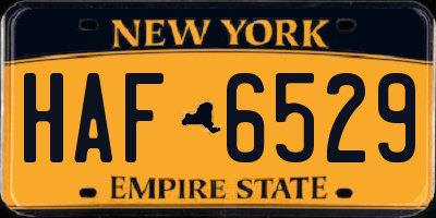 NY license plate HAF6529