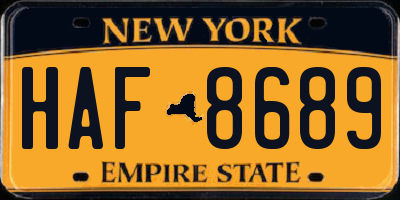 NY license plate HAF8689