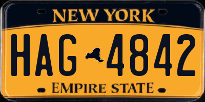 NY license plate HAG4842
