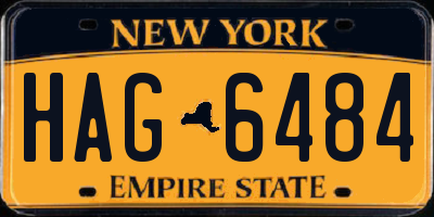 NY license plate HAG6484