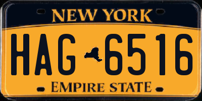 NY license plate HAG6516