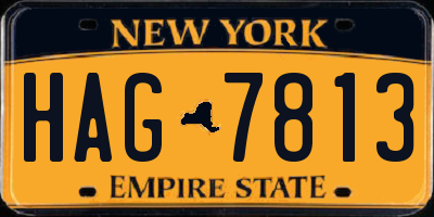 NY license plate HAG7813