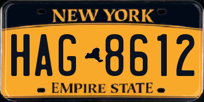 NY license plate HAG8612