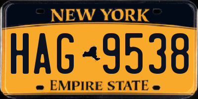 NY license plate HAG9538