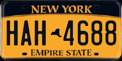 NY license plate HAH4688