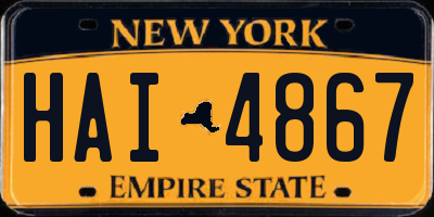 NY license plate HAI4867