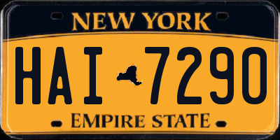 NY license plate HAI7290
