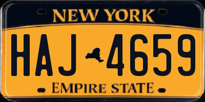 NY license plate HAJ4659