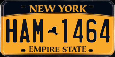 NY license plate HAM1464